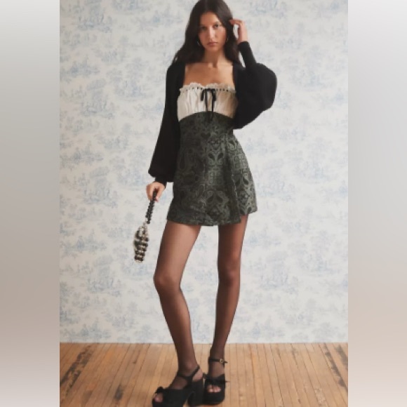 URBAN OUTFITTERS Kimchi Blue Antoinette Paisley Strapless Romper size large - Picture 2 of 11